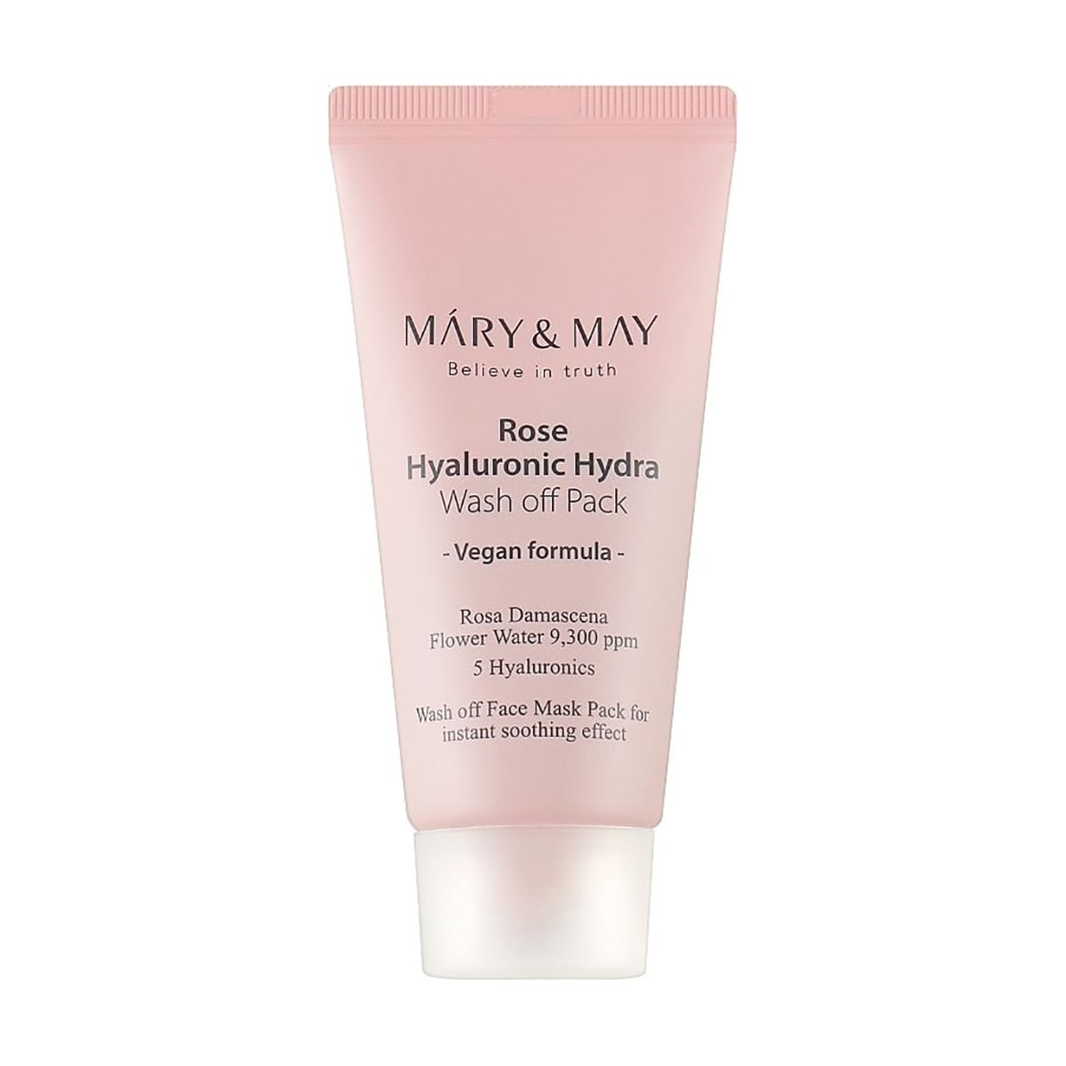 Очищувальна маска для обличчя Mary &amp; May Rose Hyaluronic Hydra Wash Off Pack з екстрактом троянди та гіалуроновою кислотою, 30 г