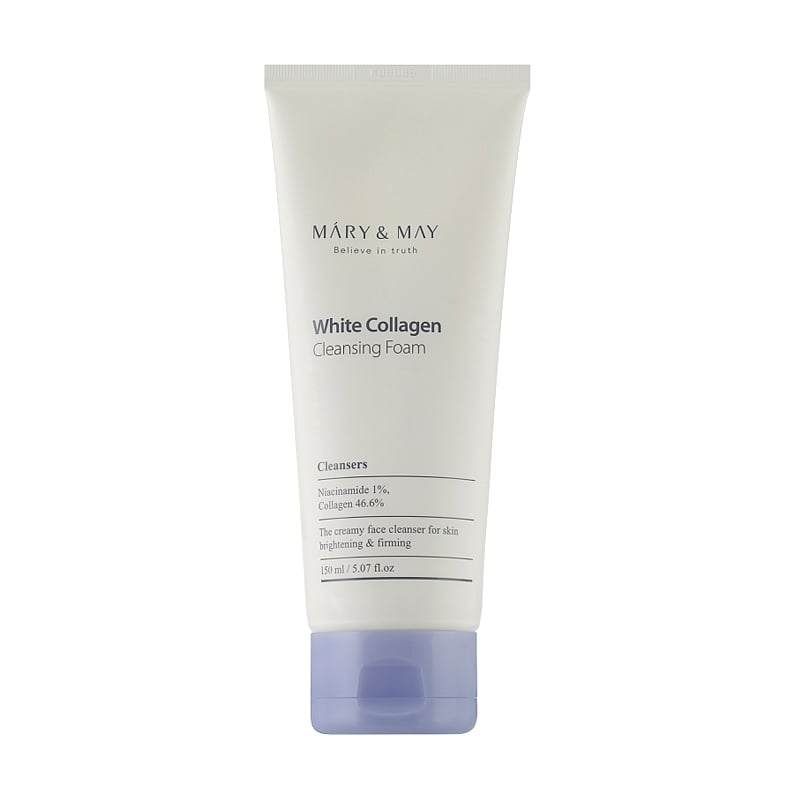 Пінка для вмивання Mary &amp; May White Collagen Cleansing Foam з колагеном та ніацинамідом, 150 мл